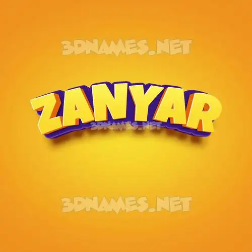 zanyar in Orange Toon style - 3D name wallpaper zanyar in Orange Toon style - 3D name wallpaper