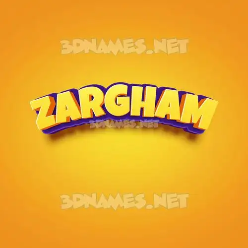 zargham in Orange Toon style - 3D name wallpaper zargham in Orange Toon style - 3D name wallpaper