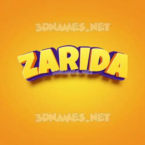 zarida in Orange Toon style - 3D name wallpaper zarida in Orange Toon style - 3D name wallpaper