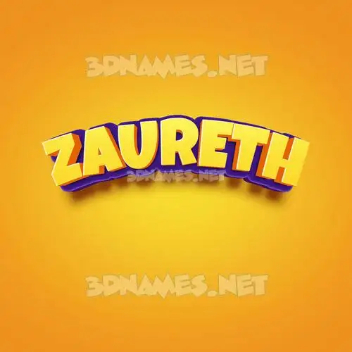 zaureth in Orange Toon style - 3D name wallpaper zaureth in Orange Toon style - 3D name wallpaper