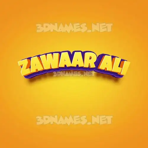zawaar ali in Orange Toon style - 3D name wallpaper zawaar ali in Orange Toon style - 3D name wallpaper