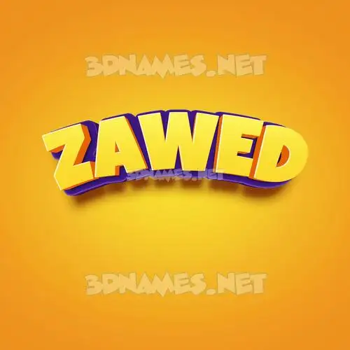 zawed in Orange Toon style - 3D name wallpaper zawed in Orange Toon style - 3D name wallpaper