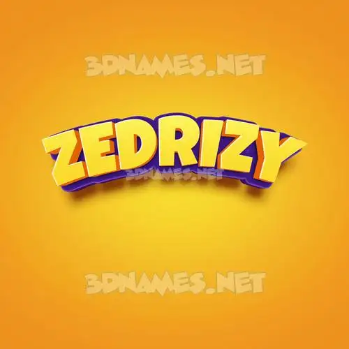 zedrizy in Orange Toon style - 3D name wallpaper zedrizy in Orange Toon style - 3D name wallpaper