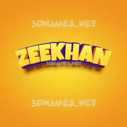 zeekhan in Orange Toon style - 3D name wallpaper zeekhan in Orange Toon style - 3D name wallpaper