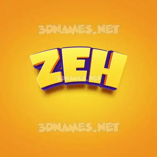 zeh in Orange Toon style - 3D name wallpaper zeh in Orange Toon style - 3D name wallpaper