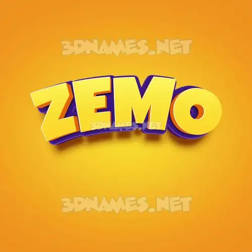 zemo in Orange Toon style - 3D name wallpaper zemo in Orange Toon style - 3D name wallpaper