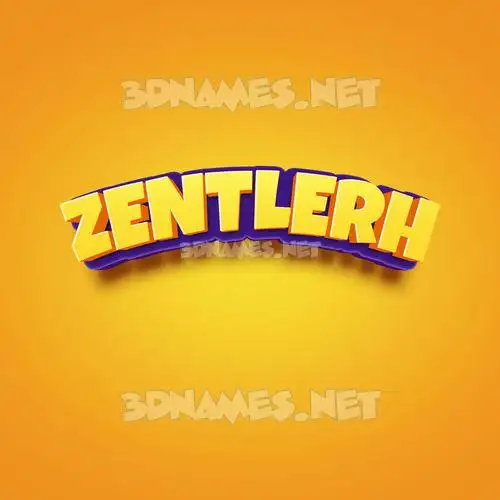 zentlerh in Orange Toon style - 3D name wallpaper zentlerh in Orange Toon style - 3D name wallpaper