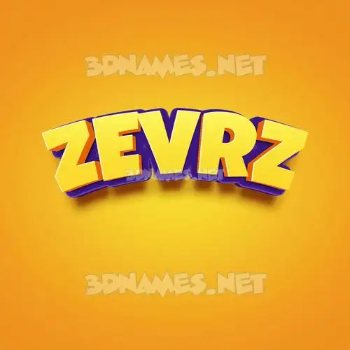 zevrz in Orange Toon style - 3D name wallpaper zevrz in Orange Toon style - 3D name wallpaper
