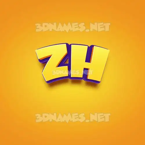 zh in Orange Toon style - 3D name wallpaper zh in Orange Toon style - 3D name wallpaper