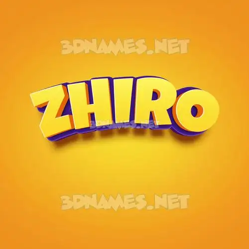 zhiro in Orange Toon style - 3D name wallpaper zhiro in Orange Toon style - 3D name wallpaper