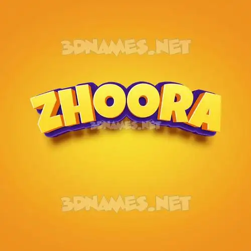 zhoora in Orange Toon style - 3D name wallpaper zhoora in Orange Toon style - 3D name wallpaper
