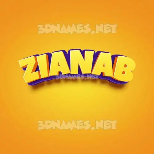 zianab in Orange Toon style - 3D name wallpaper zianab in Orange Toon style - 3D name wallpaper