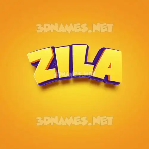 zila in Orange Toon style - 3D name wallpaper zila in Orange Toon style - 3D name wallpaper