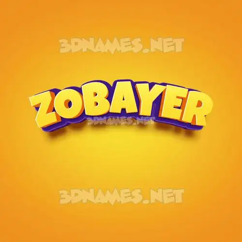 zobayer in Orange Toon style - 3D name wallpaper zobayer in Orange Toon style - 3D name wallpaper