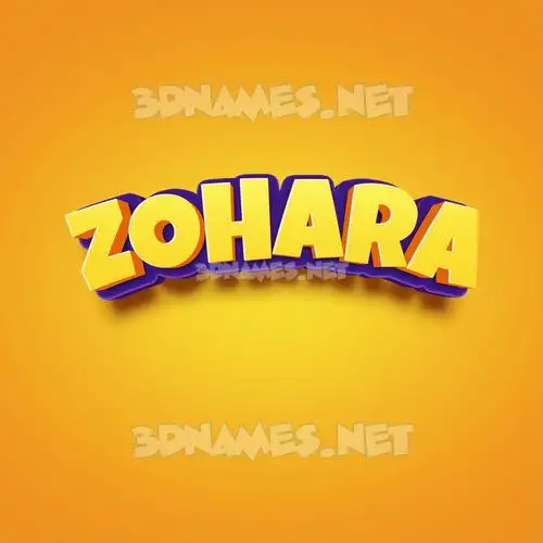 zohara in Orange Toon style - 3D name wallpaper zohara in Orange Toon style - 3D name wallpaper