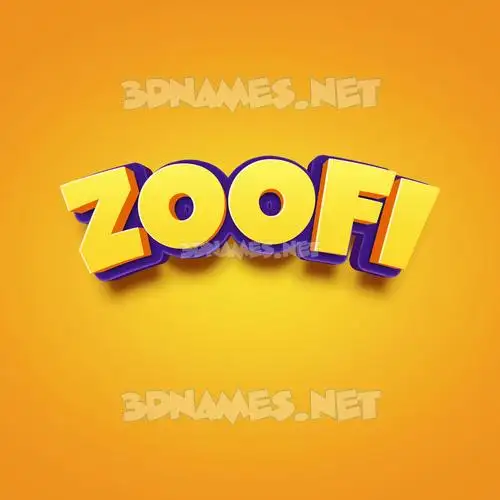 zoofi in Orange Toon style - 3D name wallpaper zoofi in Orange Toon style - 3D name wallpaper
