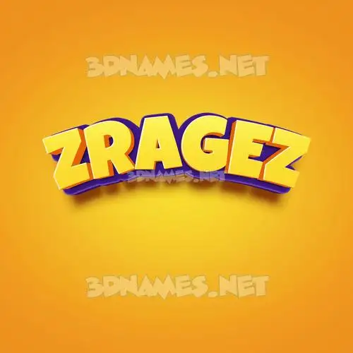zragez in Orange Toon style - 3D name wallpaper zragez in Orange Toon style - 3D name wallpaper