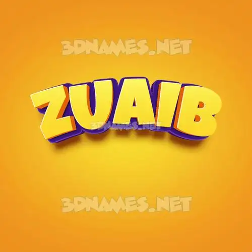 zuaib in Orange Toon style - 3D name wallpaper zuaib in Orange Toon style - 3D name wallpaper