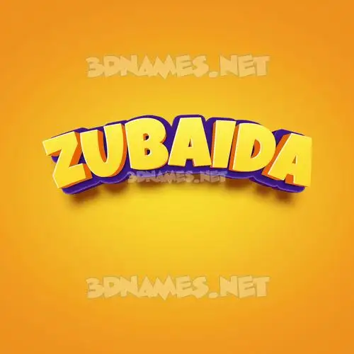 zubaida in Orange Toon style - 3D name wallpaper zubaida in Orange Toon style - 3D name wallpaper