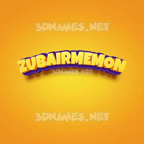 zubairmemon in Orange Toon style - 3D name wallpaper zubairmemon in Orange Toon style - 3D name wallpaper