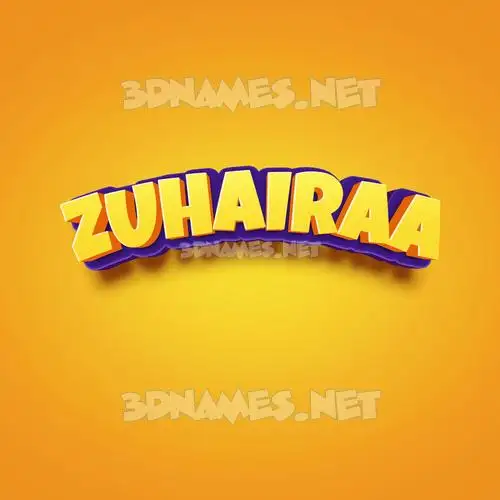 zuhairaa in Orange Toon style - 3D name wallpaper zuhairaa in Orange Toon style - 3D name wallpaper