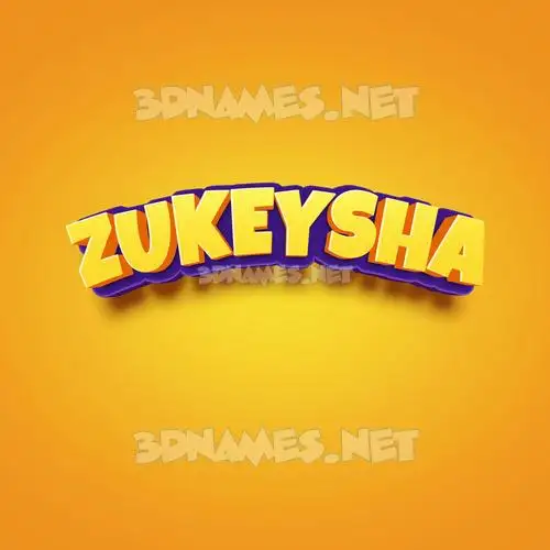 zukeysha in Orange Toon style - 3D name wallpaper zukeysha in Orange Toon style - 3D name wallpaper