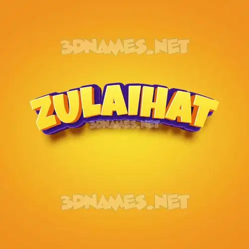 zulaihat in Orange Toon style - 3D name wallpaper zulaihat in Orange Toon style - 3D name wallpaper
