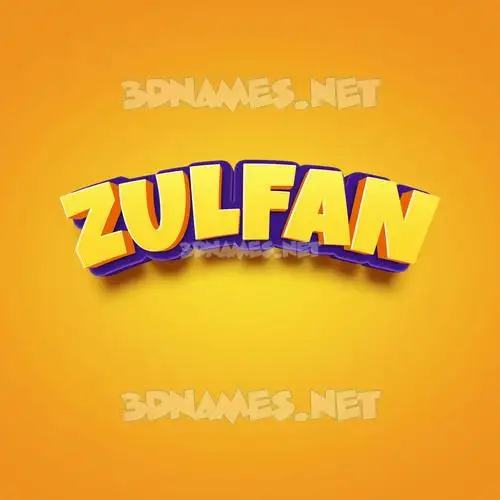 zulfan in Orange Toon style - 3D name wallpaper zulfan in Orange Toon style - 3D name wallpaper
