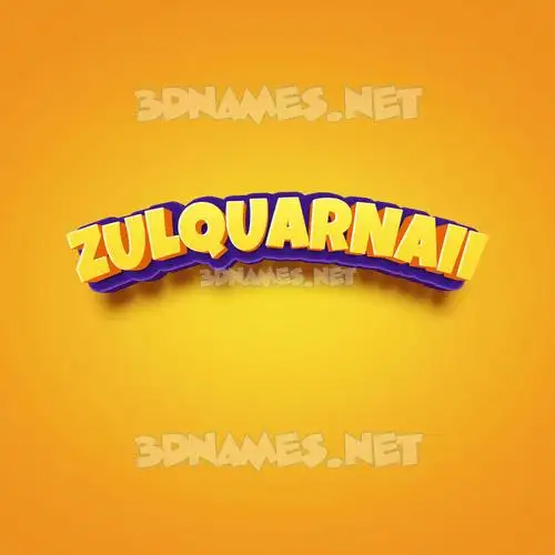 zulquarnaii in Orange Toon style - 3D name wallpaper zulquarnaii in Orange Toon style - 3D name wallpaper