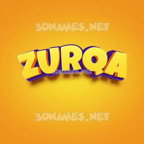 zurqa in Orange Toon style - 3D name wallpaper zurqa in Orange Toon style - 3D name wallpaper