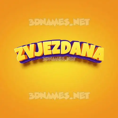 zvjezdana in Orange Toon style - 3D name wallpaper zvjezdana in Orange Toon style - 3D name wallpaper