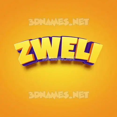 zweli in Orange Toon style - 3D name wallpaper