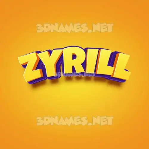 zyrill in Orange Toon style - 3D name wallpaper zyrill in Orange Toon style - 3D name wallpaper