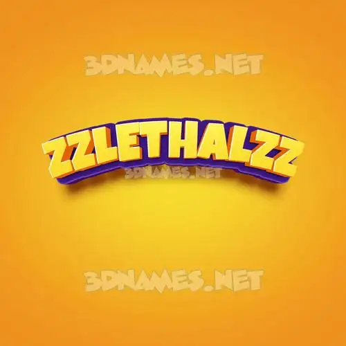 zzlethalzz in Orange Toon style - 3D name wallpaper zzlethalzz in Orange Toon style - 3D name wallpaper