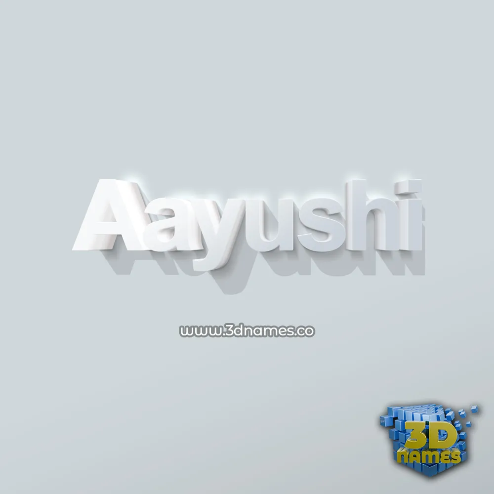 aayushi in Clean White style - 3D name wallpaper aayushi in Clean White style - 3D name wallpaper