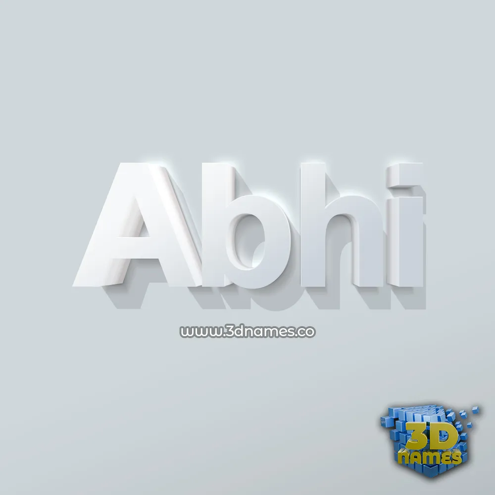 abhi in Clean White style - 3D name wallpaper abhi in Clean White style - 3D name wallpaper