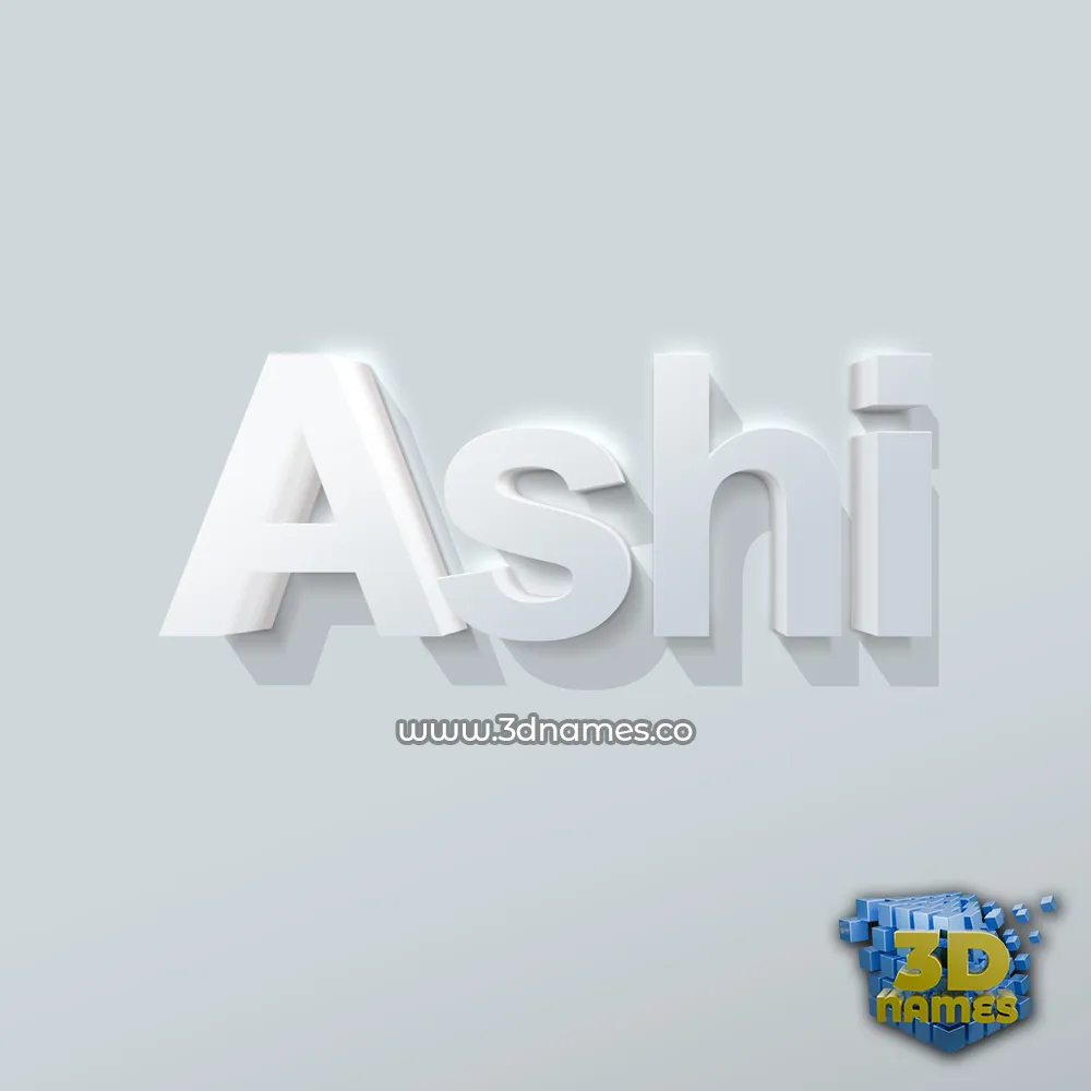 ashi in Clean White style - 3D name wallpaper ashi in Clean White style - 3D name wallpaper