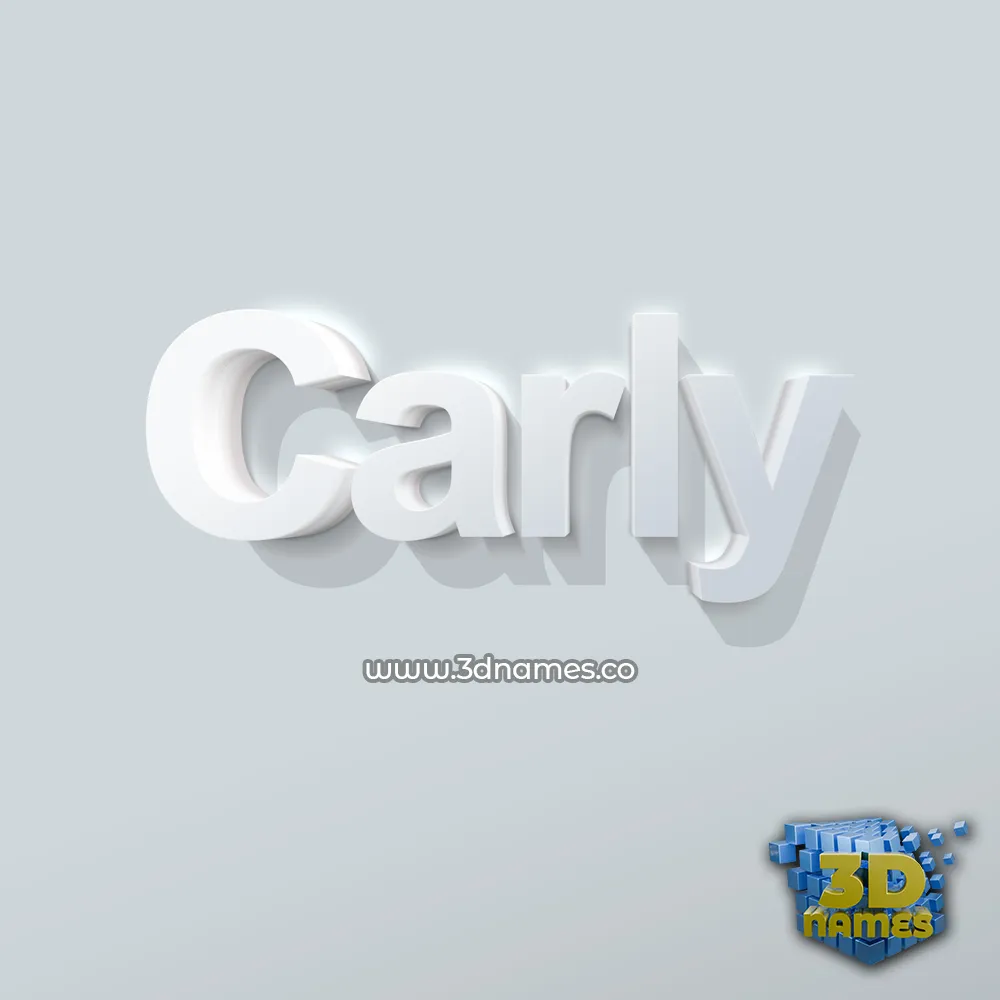 carly in Clean White style - 3D name wallpaper carly in Clean White style - 3D name wallpaper