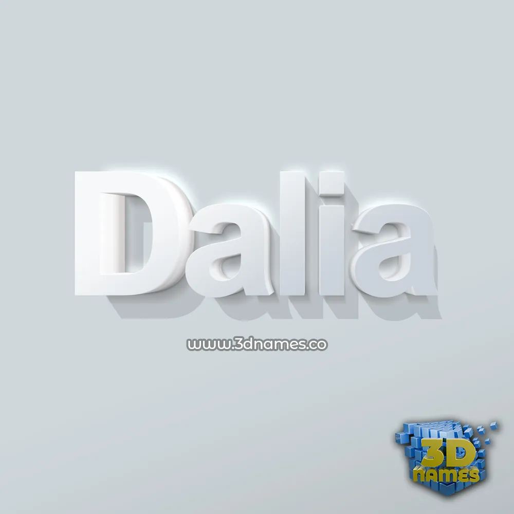 dalia in Clean White style - 3D name wallpaper dalia in Clean White style - 3D name wallpaper