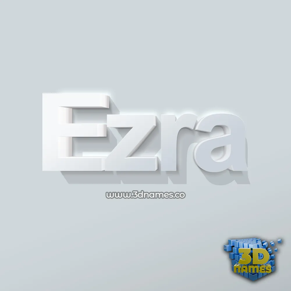 ezra in Clean White style - 3D name wallpaper ezra in Clean White style - 3D name wallpaper
