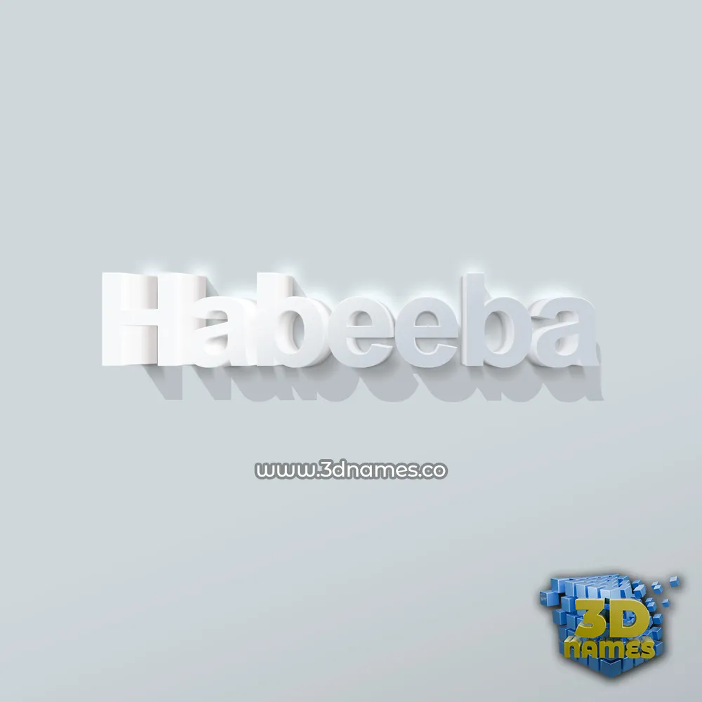 habeeba in Clean White style - 3D name wallpaper habeeba in Clean White style - 3D name wallpaper
