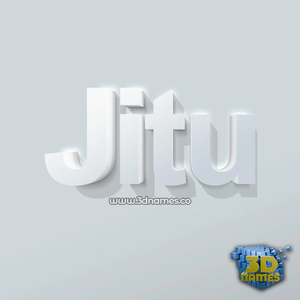 jitu in Clean White style - 3D name wallpaper jitu in Clean White style - 3D name wallpaper