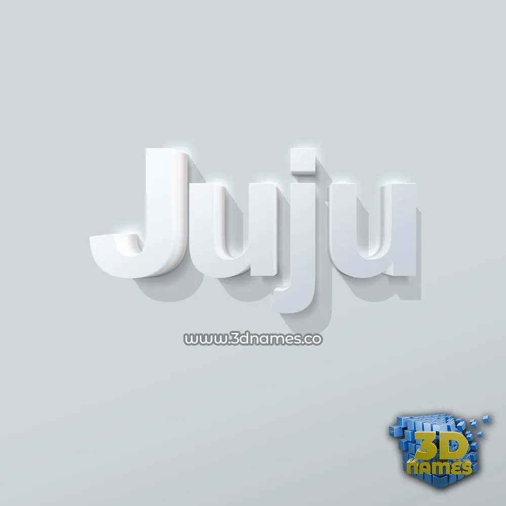 juju in Clean White style - 3D name wallpaper
