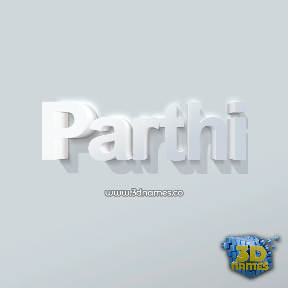parthi in Clean White style - 3D name wallpaper parthi in Clean White style - 3D name wallpaper
