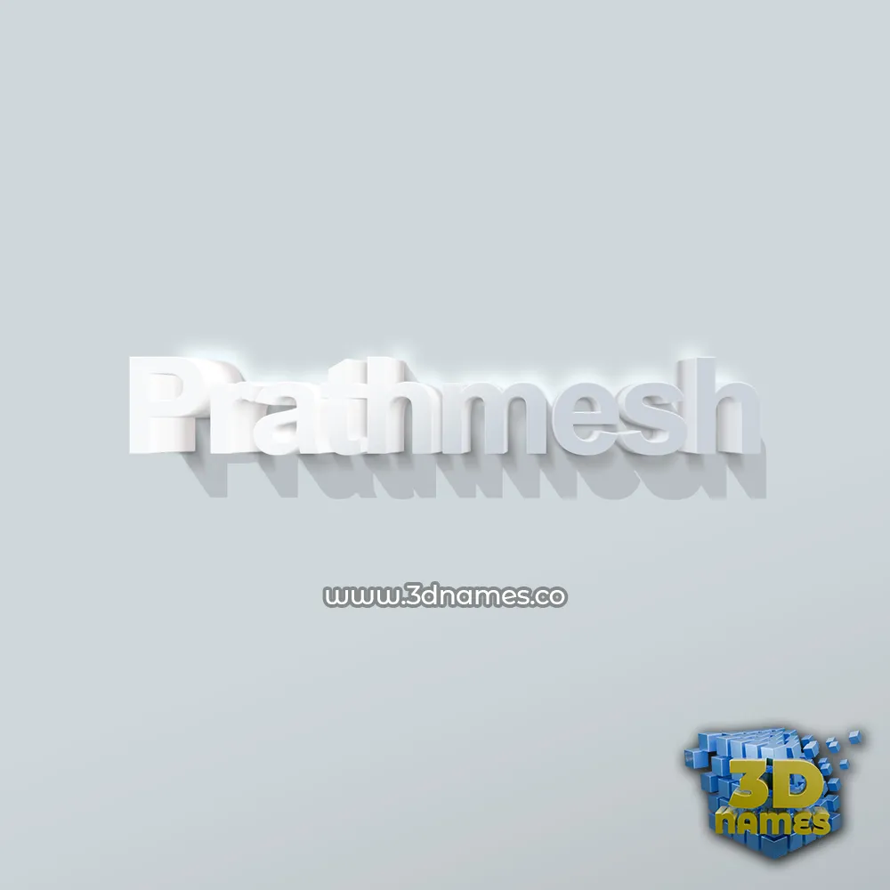 prathmesh in Clean White style - 3D name wallpaper