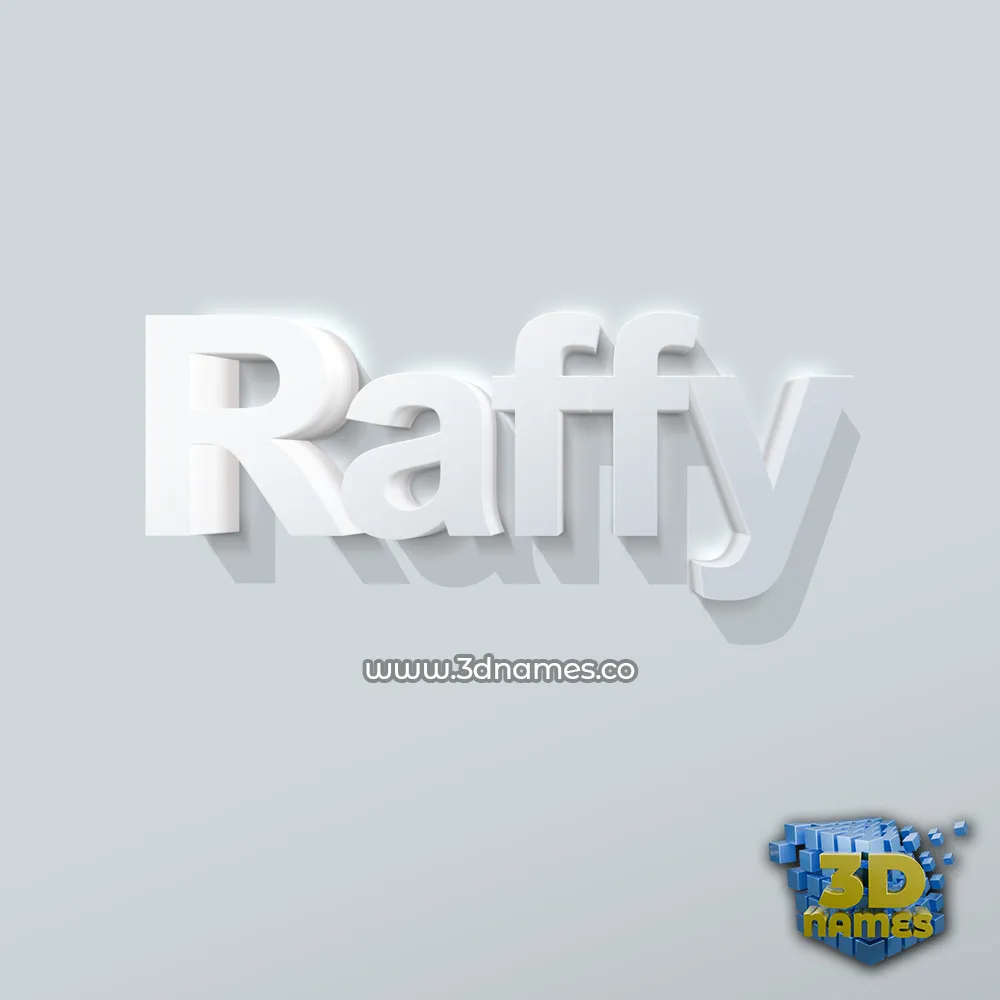 raffy in Clean White style - 3D name wallpaper raffy in Clean White style - 3D name wallpaper