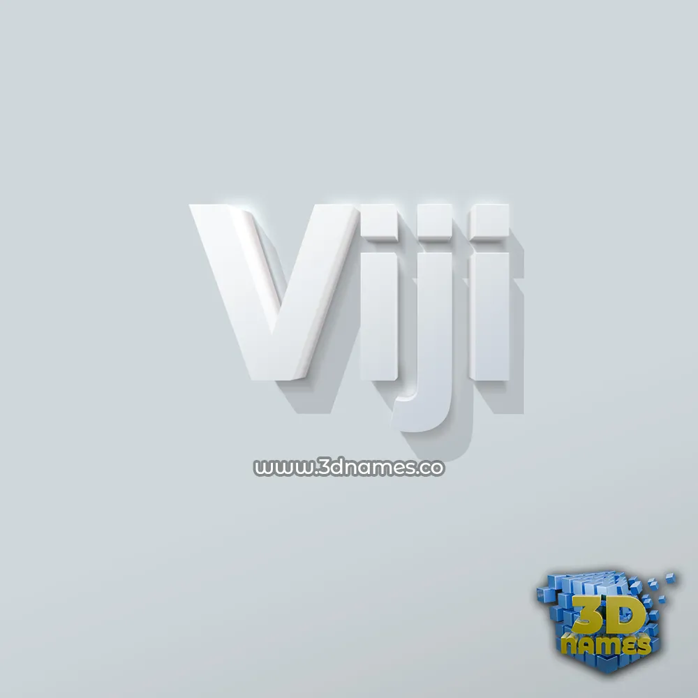 viji in Clean White style - 3D name wallpaper viji in Clean White style - 3D name wallpaper