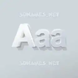 aaa in Clean White style - 3D name wallpaper