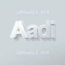 aadi in Clean White style - 3D name wallpaper