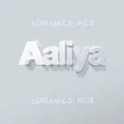 aaliya in Clean White style - 3D name wallpaper